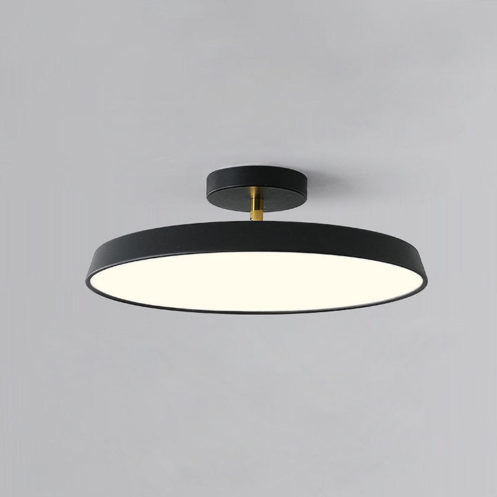 "Modern semi-flush ceiling light with sleek design, adjustable tones, and energy-efficient LED, perfect for any room ambiance
