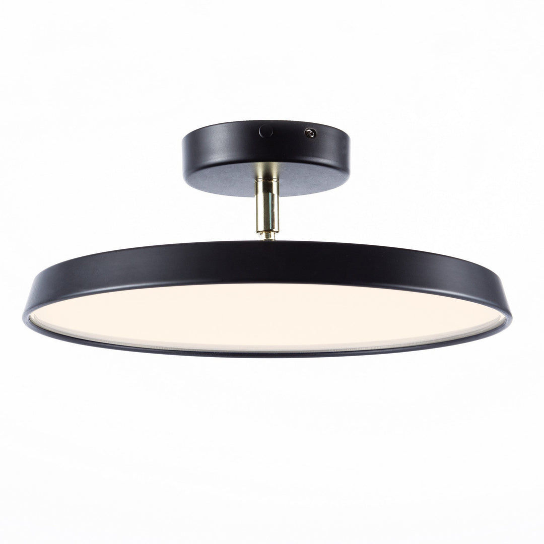 "Modern semi-flush ceiling light with sleek design, adjustable tones, and energy-efficient LED, perfect for any room ambiance