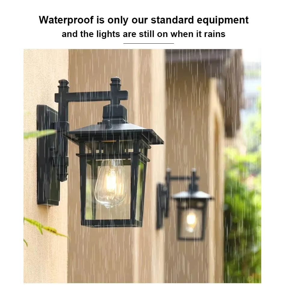 "Modern waterproof outdoor wall light with sleek design, ideal for garden or entrance, weather-resistant and versatile."