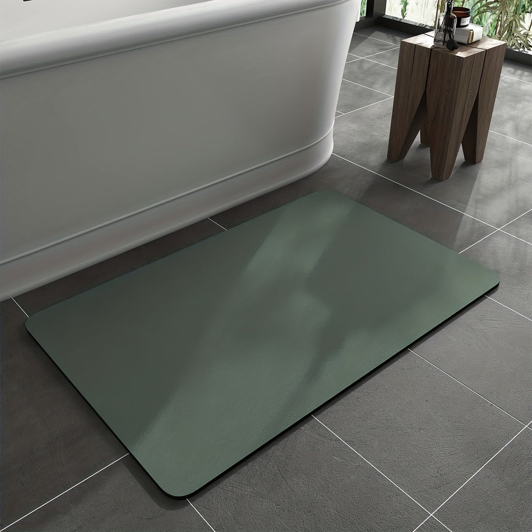Comfortable quick-dry bath mat. Super absorbent diatomaceous earth shower mat enhances bathroom decor & safety.