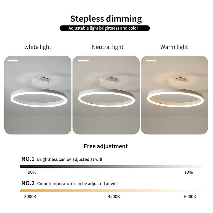 Nordic minimalist LED ceiling light with sleek metal iron and acrylic design, perfect for modern living room illumination.