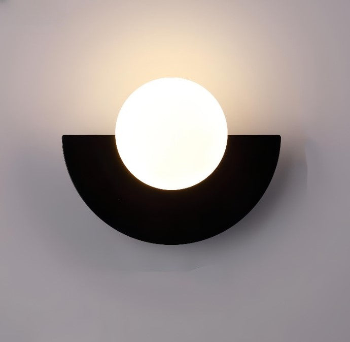 Nordic Style Metal Wall Lamp - Modern Semicircle LED Light