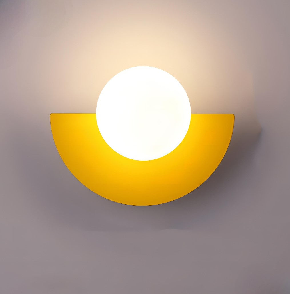 Nordic Style Metal Wall Lamp - Modern Semicircle LED Light