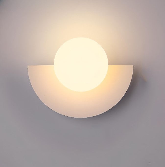 Nordic Style Metal Wall Lamp - Modern Semicircle LED Light