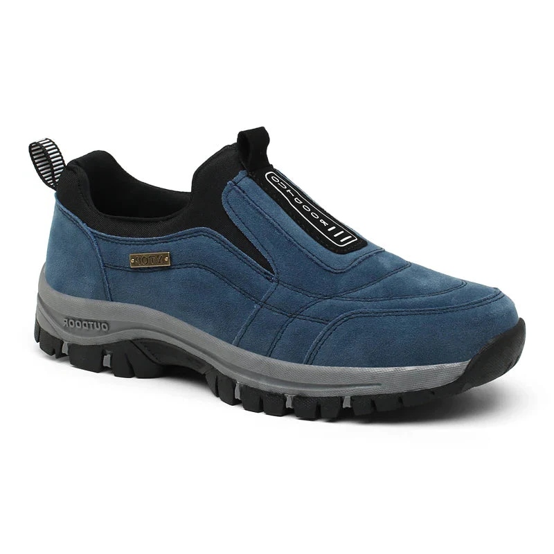 Orthopedic hiking shoes for men and women, featuring non-slip rubber soles, stylish design, and ergonomic support.