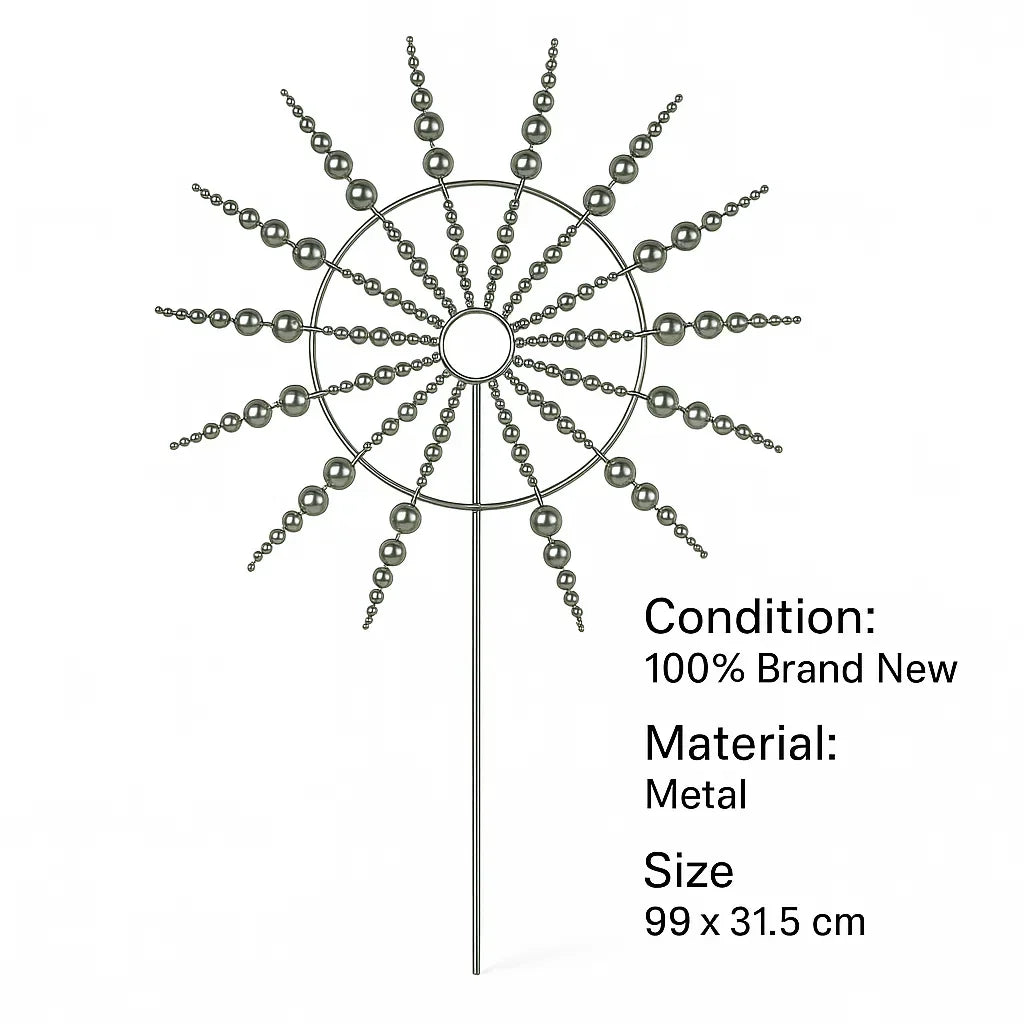 Outdoor anti-rust kinetic metal wind spinner with elegant wings, adds motion and charm to garden, perfect for year-round deco