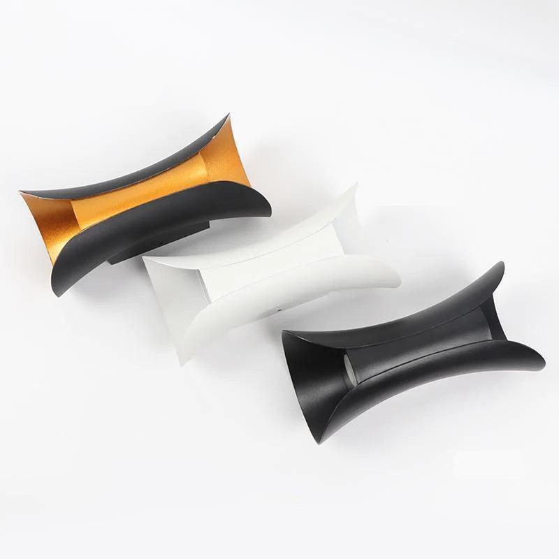 Outdoor LED wall light, modern design, durable aluminum, weatherproof IP65, bright warm light, perfect for gardens and patios