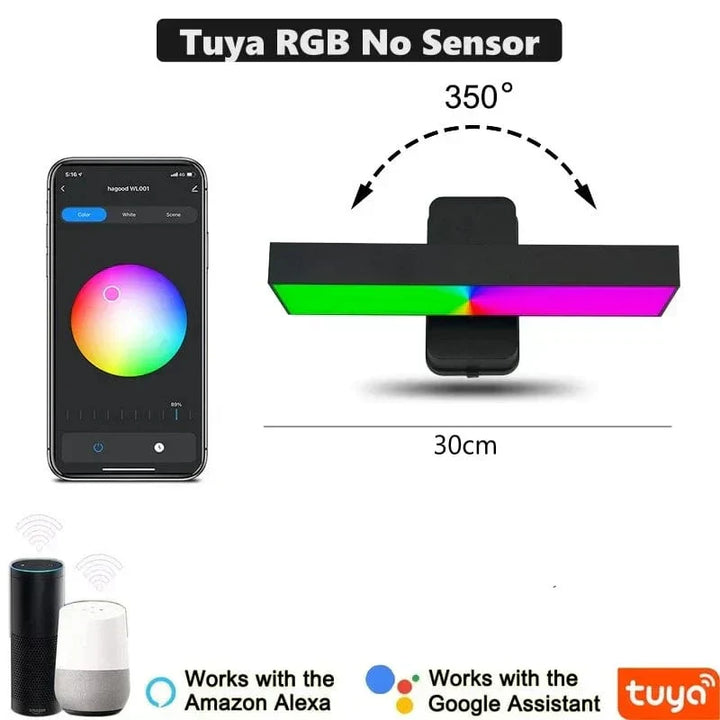 "Outdoor PIR motion sensor wall light, black aluminium, IP65 waterproof, rotatable design, warm white glow, modern style."