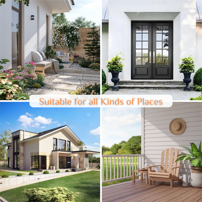 "Outdoor waterproof bronze wall light with clear water glass shade, elegant design for stylish exterior lighting."