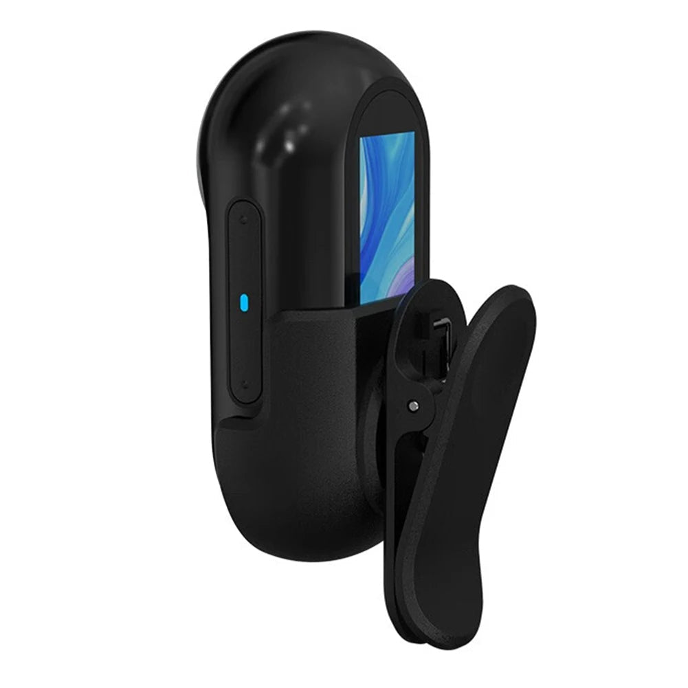 "Pet collar camera with 160° wide-angle lens and HD 1080P video, designed for cats and dogs, fits comfortably on collars."