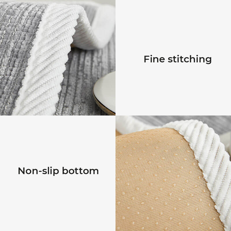 Pet-friendly striped chenille sofa cover anti-scratch design in soft fabric, adds chic style and protects furniture from dama