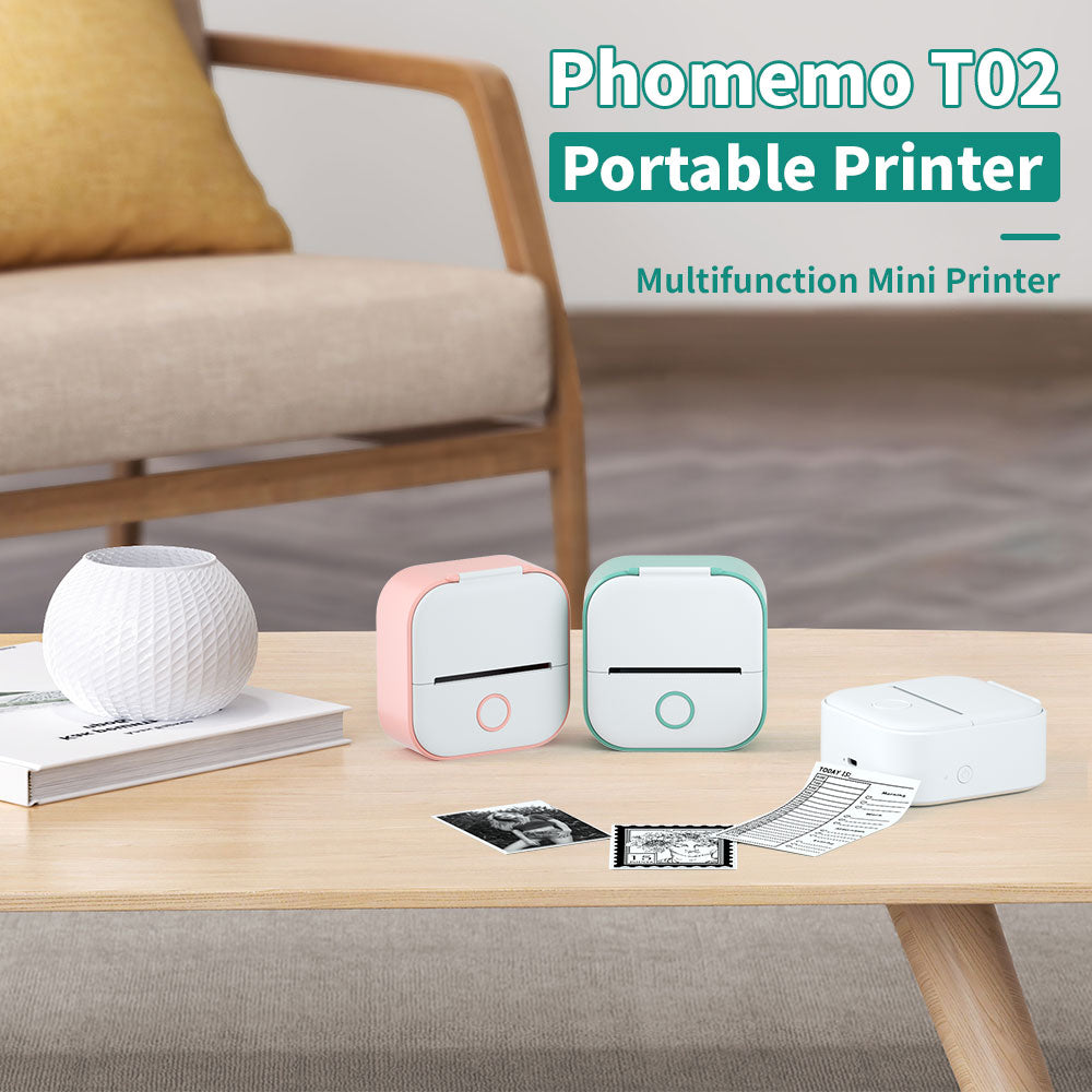 Pocket-sized inkless thermal photo printer. Sleek, compact design perfect for easy, portable instant printing.