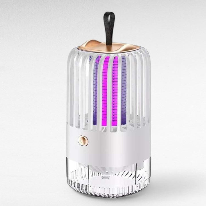 Portable mosquito repellent lamp with sleek design, 2500mAh battery, for indoor and outdoor use, chemical-free solution.