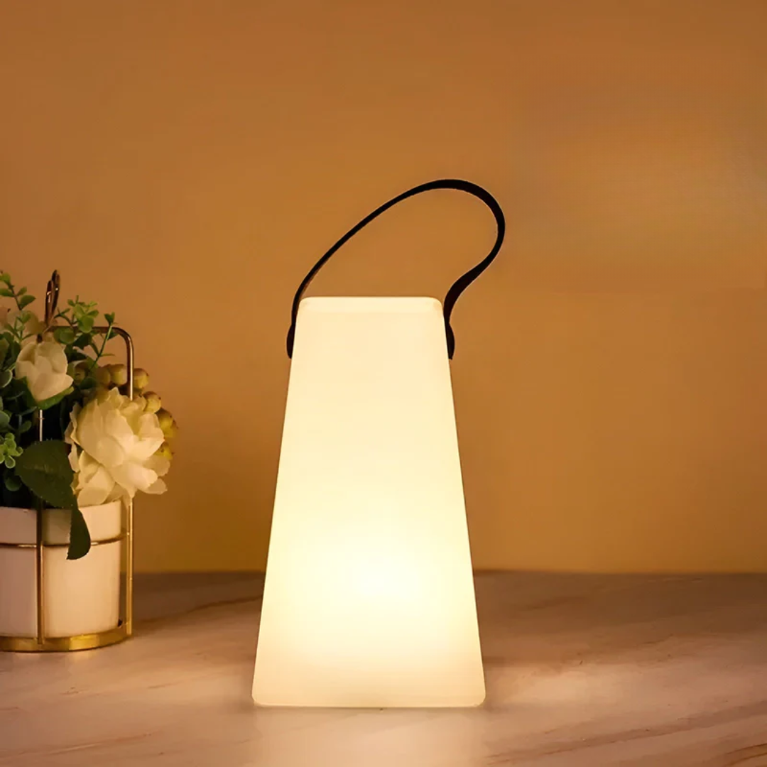 RadianceFlex, a waterproof portable table lamp with vibrant color changing LEDs.