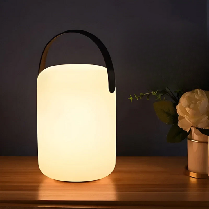 Enjoy soft ambient light indoors or out with the RadianceFlex wireless LED lamp.