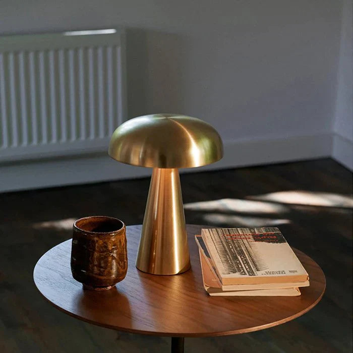 Modern ShroomLite LED table lamp, perfect for stylish mood lighting & contemporary home decor.