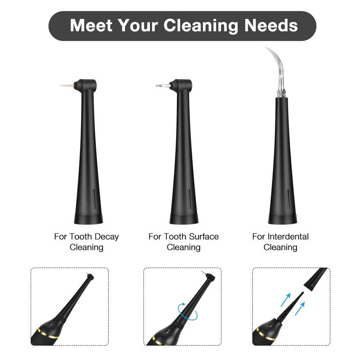 "Rechargeable ultrasonic dental scaler with sleek design, high-frequency vibrations, USB rechargeable for effective oral care