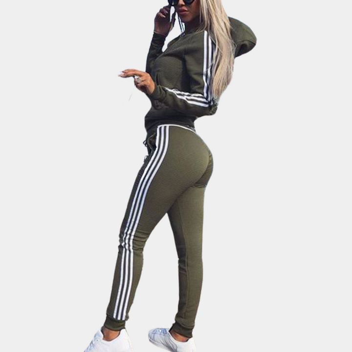 Trendy women's Sienna tracksuit, a versatile matching set for comfortable everyday wear or active casual outfits.