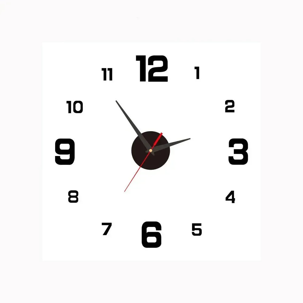 Silent wood grain wall clock, rustic farmhouse design, perfect for bedroom, office, or kitchen decor.