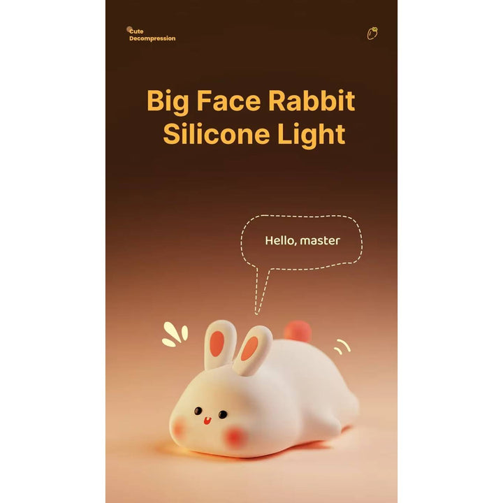 Silicone animal night light for kids with Panda, Sheep, and Rabbit shapes, USB rechargeable, touch-sensitive brightness.