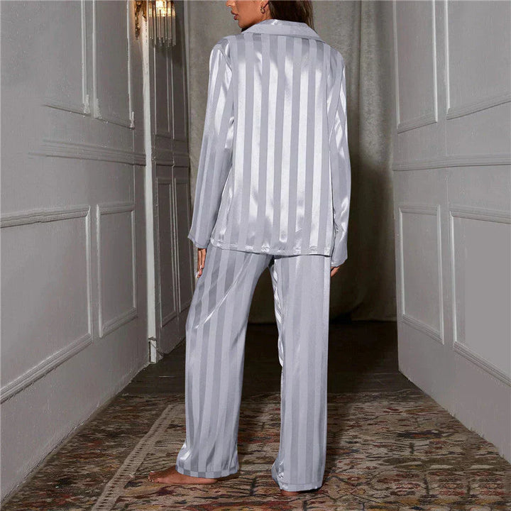 Soft women's two-piece nightwear set, ideal for luxurious evenings at home.