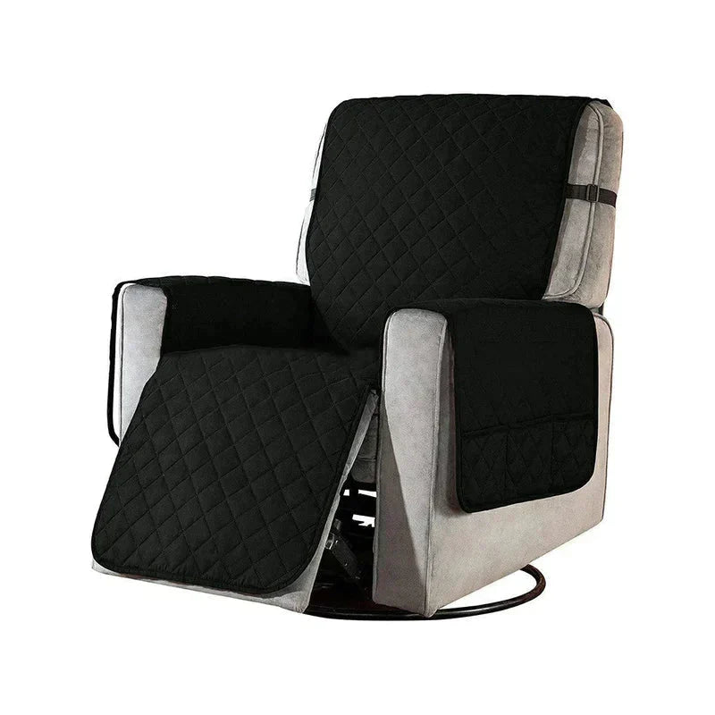 Elastic polyester armchair cover, pet-friendly & washable chair protector.