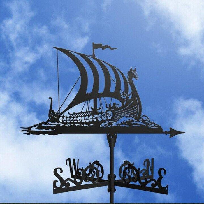 Modern outdoor weather vane. Durable stainless steel design, a stylish wind indicator & roof decor.