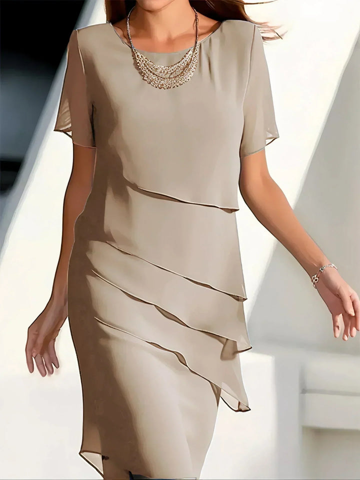 Chic khaki women's tummy control dress, designed for a smooth, flattering fit & versatile everyday style.