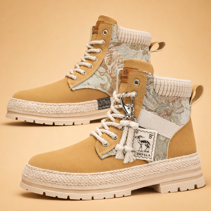 Trendy men's lace-up ankle boots, high-top style. Perfect for casual wear, streetwear, and everyday adventure.