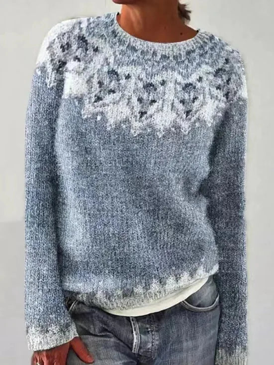 Stylish women's sleek pullover sweater, an elegant and comfortable essential for trendy casual outfits.