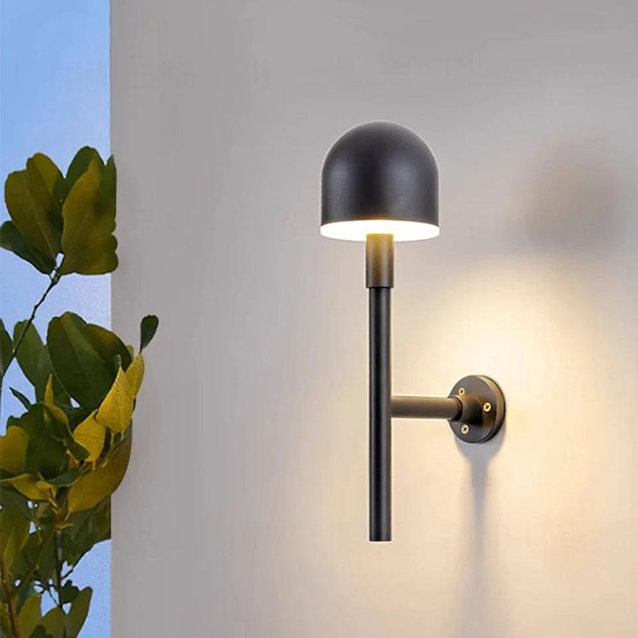 "Ultra-bright IP65 waterproof outdoor wall lantern with cool white LED for garden, balcony, and patio use."