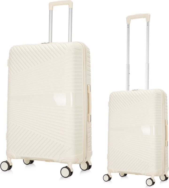 Modern Valencia 2-piece hardshell luggage set, unisex, with spinner wheels for flexible travel.