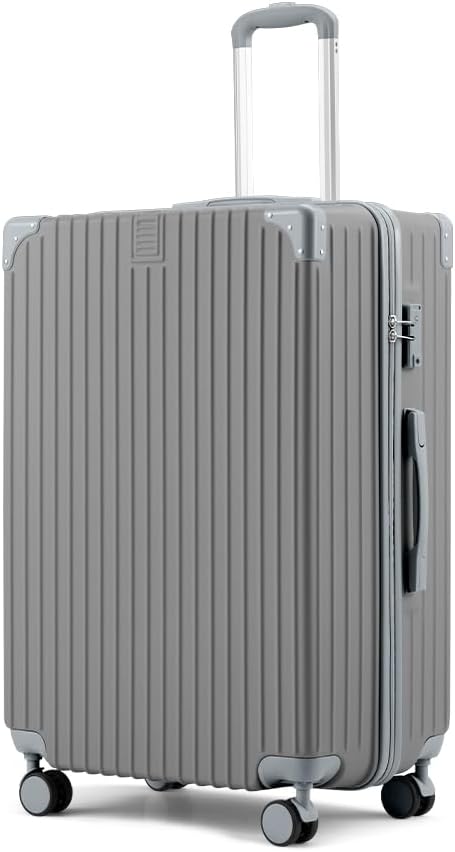 Unisex ABS hard shell luggage with smooth spinner wheels for durable & secure travel.