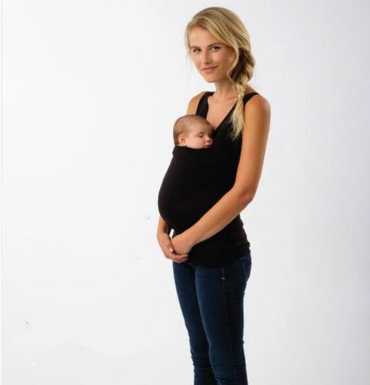 Everyday unisex babywearing top. Comfortable, hands-free carrier for moms & dads, ideal for infant bonding.