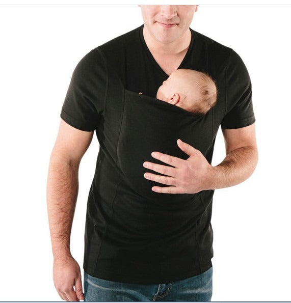Comfortable & ergonomic unisex babywearing t-shirt. Ideal for hands-free carrying, supporting mom, dad & infant bonding.