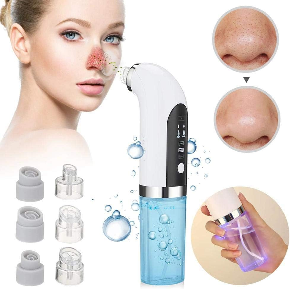 "Unisex electric blackhead remover vacuum, sleek design, adjustable suction for skin cleansing, front view."