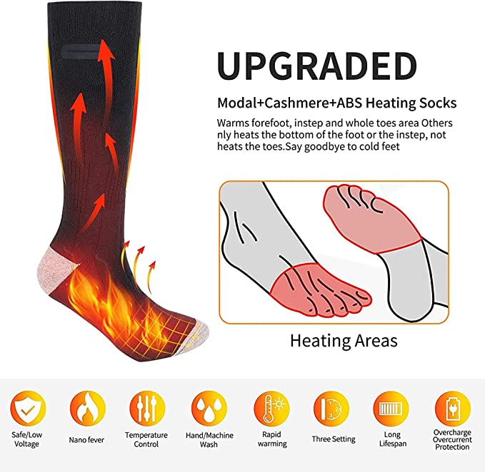 Unisex Electric Heated Socks - Battery Powered Winter Warmth - Lexians