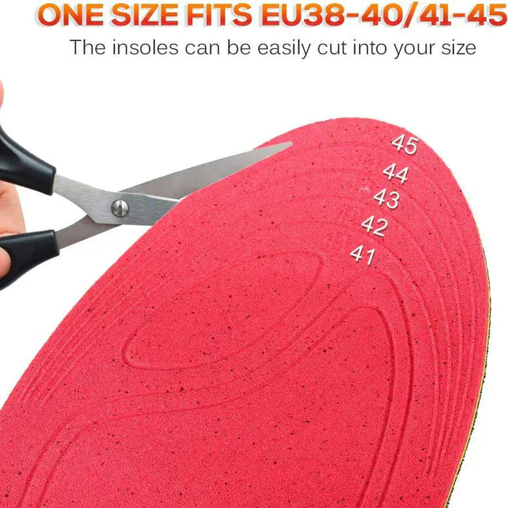 "Unisex electric warming foot insoles, sleek design, ideal for cold weather adventures, remote-controlled heat settings."
