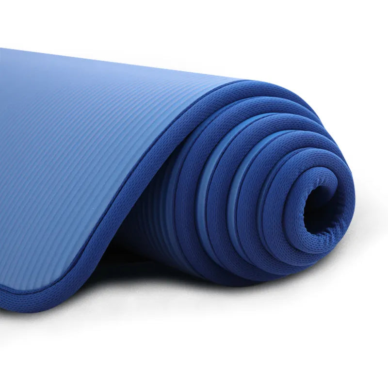 Comfort-enhanced extra thick yoga mat for stability in all fitness & workout routines.