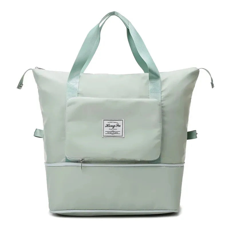 Durable FlexCarry foldable suitcase, designed for easy travel & storage; a must-have compact duffel bag.