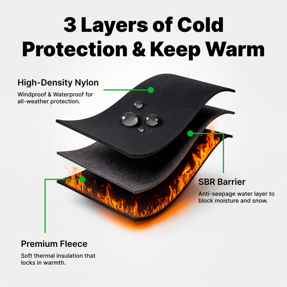 Durable waterproof & windproof heated gloves, ideal for skiing, hiking, and snow.