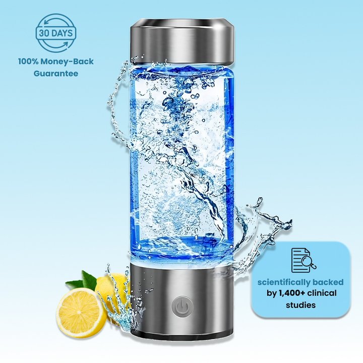 "Unisex Hydrogen Water Bottle - Sleek ergonomic design, antioxidant infuser for wellness, health boost with portable use."