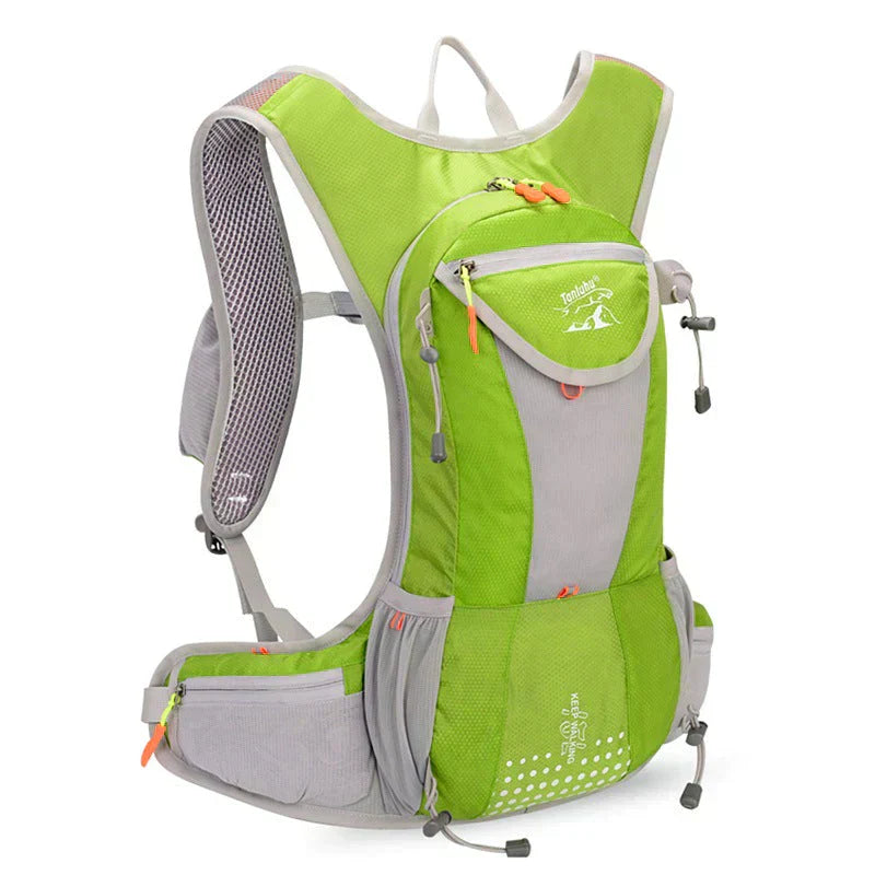 Durable, lightweight hydration pack, 68 fl oz bladder, designed for rugged outdoor use.