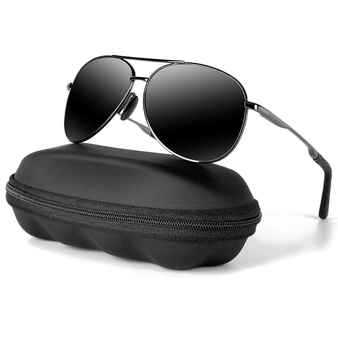 Premium polarized aviator sunglasses for glare-free vision, perfect for men & women's outdoor gear.