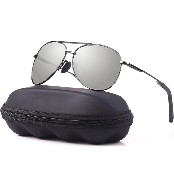 Stylish unisex polarized aviator sunglasses, a must-have summer accessory with UV protection. Fashion eyewear.