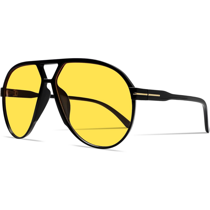 Trendy unisex retro aviator sunglasses, oversized 70s style for ultimate fashion.