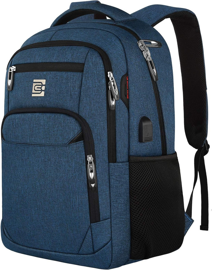 High-security anti-theft laptop backpack, USB charging, water-resistant, perfect for daily use.