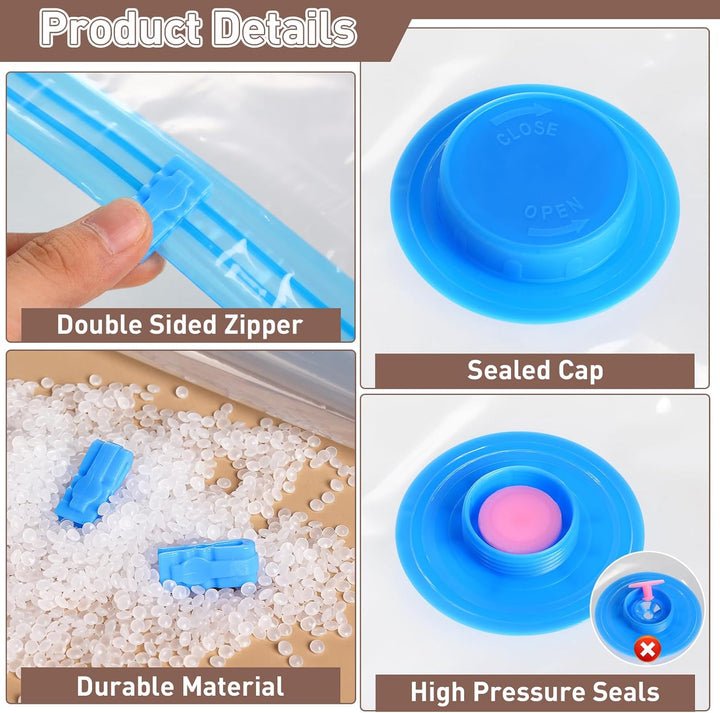 Upgrade storage: durable vacuum storage bags & powerful electric pump.