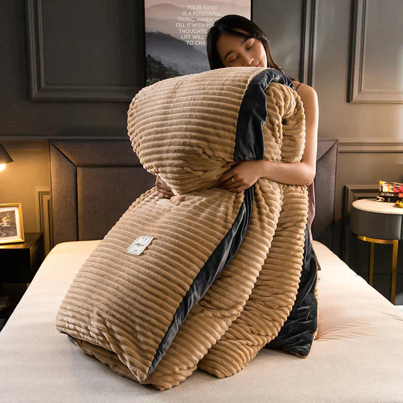 Unisex easy care fleece duvet cover; adds luxurious comfort and warmth to your bedroom decor.