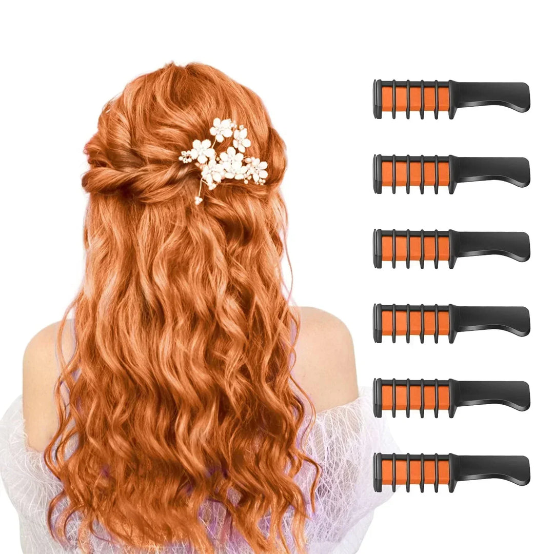 Unisex vibrant temporary hair chalk sticks in bold, blendable colors for safe, washable application on various hair types.
